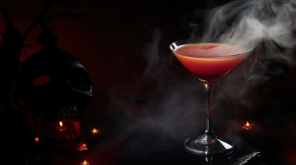 A smoky Halloween cocktail.