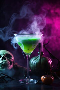 A smoky Halloween cocktail.
