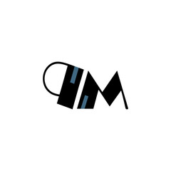 QM letter logo design