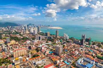 Fototapeta premium Aerial view of Georgetown, Penang