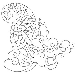 Luxury festive Chinese oriental traditional culture premium classical decoration red gold line art design vector illustration. Covers, greeting cards, logos, packaging, posters, backgrounds -Greeting