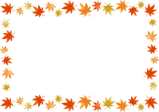 秋、紅葉のイメージ　フレーム素材
