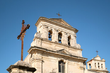 Fototapeta na wymiar Church of Carmelo from Ferla Sicily