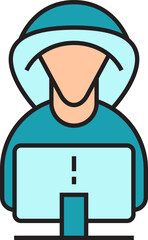 Hacker and Computer Icon
