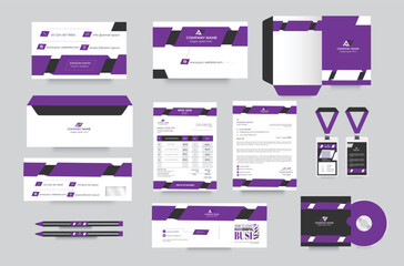 Modern and creative professional business branding stationery set neat and clean 