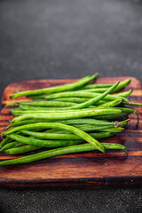 green bean fresh raw bean pod healthy eating cooking meal food snack on the table copy space food background rustic top view