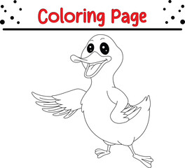 baby duck coloring page for children.