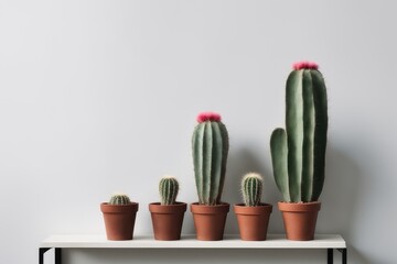 cactus in a vases with copy space