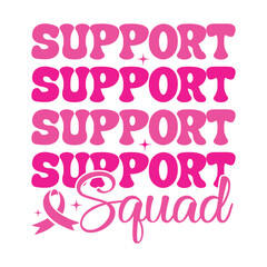 Support Squad Breast Cancer t shirt design