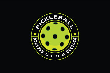 pickleball logo vector graphic for any business especially for sport team, club, community.