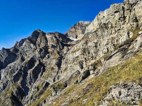 Gl&auml;rnisch massif. View of the Vrenelisg&auml;rtli from Vorder Gl&auml;rnisch in the Glarner Alben. Hiking in autumn. High quality photo