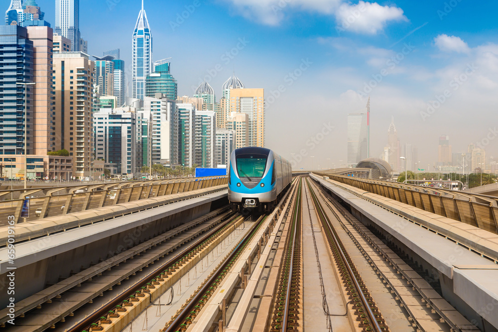 Canvas Prints metro railway in dubai