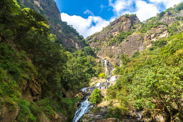 Rawana waterfall in  Sri Lanka