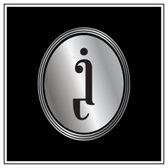 Arabic Alphabet elegant kufi style with silver 
Arabic typography design circles design