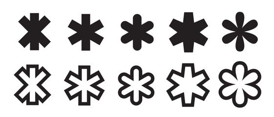 asterisk sign writing symbol star mark
