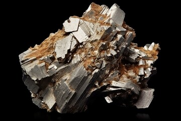 A metallic mineral containing silver. Generative AI