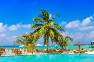 Crédence en verre imprimé Bora Bora, Polynésie française Pool at paradise beach