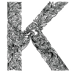 Obraz premium K capital letter