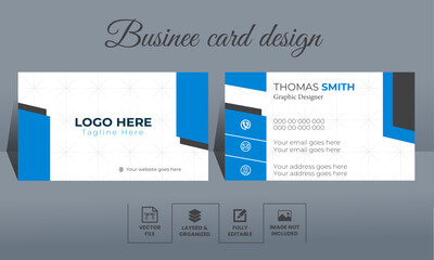 personal modern business card design template