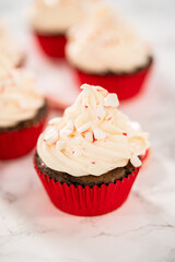 Chocolate peppermint cupcakes