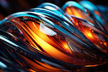 Abstract 3D object made of colorful glass perfect wallpaper background 