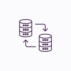 Database Storage Icon - Cutting-Edge Data Management and Cloud Storage Technology for Efficient Database Solutions - Illustration of Database Server, Backup