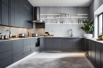Fototapeta na wymiar The art of modern kitchen decor.