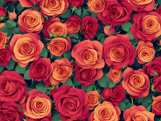 Naklejka premium Soft blur background with rose. Template romantic greeting card with floral