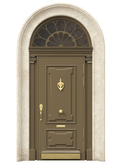 Entrance classic doors for the house