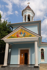 The Church of St. Nina and the Transfiguration of the Lord in the village of Gaspra. Crimea, Russia, 24.08.2023