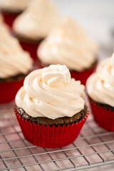 Chocolate peppermint cupcakes