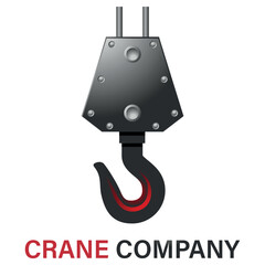 Kran, Kranhaken, Kranbetrieb - Logo Design