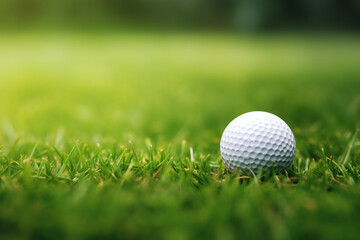 Fototapeta premium golf ball green grass background
