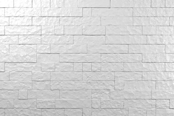 White Stone Brickwork Wall. Abstract Background. 3D Render Image.