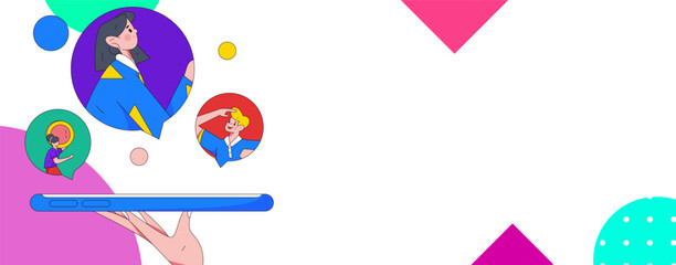 Holiday shopping people doing e-commerce online shopping flat vector concept operation hand drawn illustration
