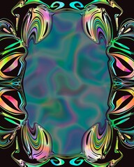 ИллBright background,Fantasy flower.Abstract art. Interior painting for interior design. Colored colorful background can be used as a template for printing. Digital painting. Fantasy,