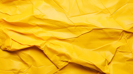 Yellow crumpled paper texture background