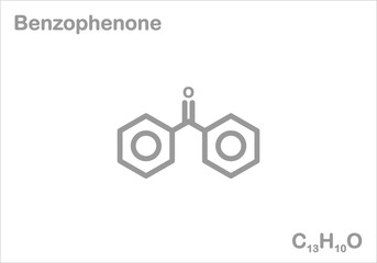 Benzophenone. Simplified structural formula. 