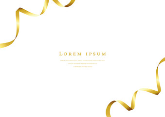 gold ribbon vector design frame