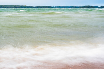 Stormy weather on the beach
