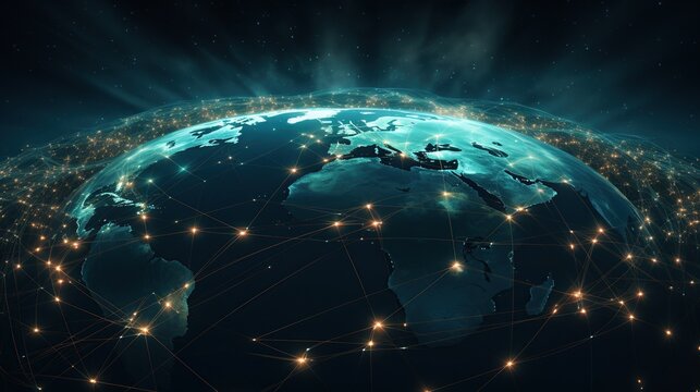 Illustration Of Earth From Space, Electromagnetic Waves