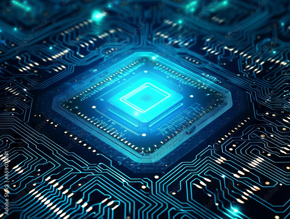 Poster circuit board background. generative ai