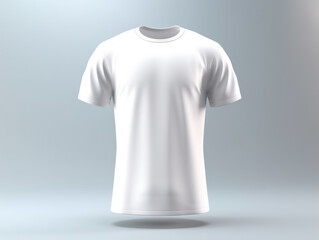 White tshirt mockup, front view. Generative AI