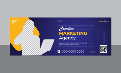 Facebook cover digital marketing  page template