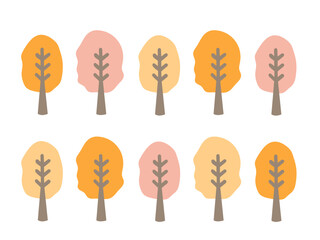 木のイラスト　セット