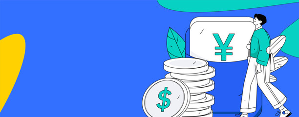 Holiday shopping people doing e-commerce online shopping flat vector concept operation hand drawn illustration
