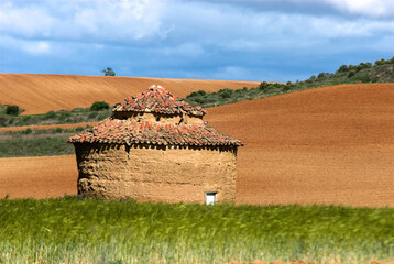 Pigeonnier, Réserve nationalle de la Lagune de Villafàfila, Castille et León,  Espagne