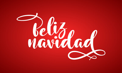 Feliz navidad hand lettering vector