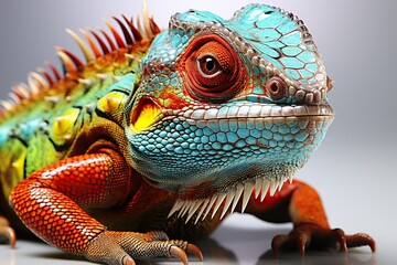Fototapeta premium iguana on a tree