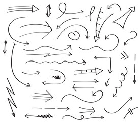 hand drawing arrow signs set vector.zip